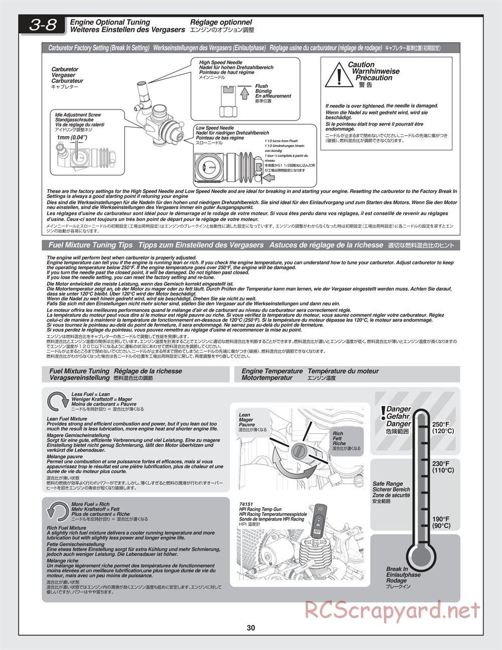 HPI - Bullet MT 3.0 - Manual - Page 30