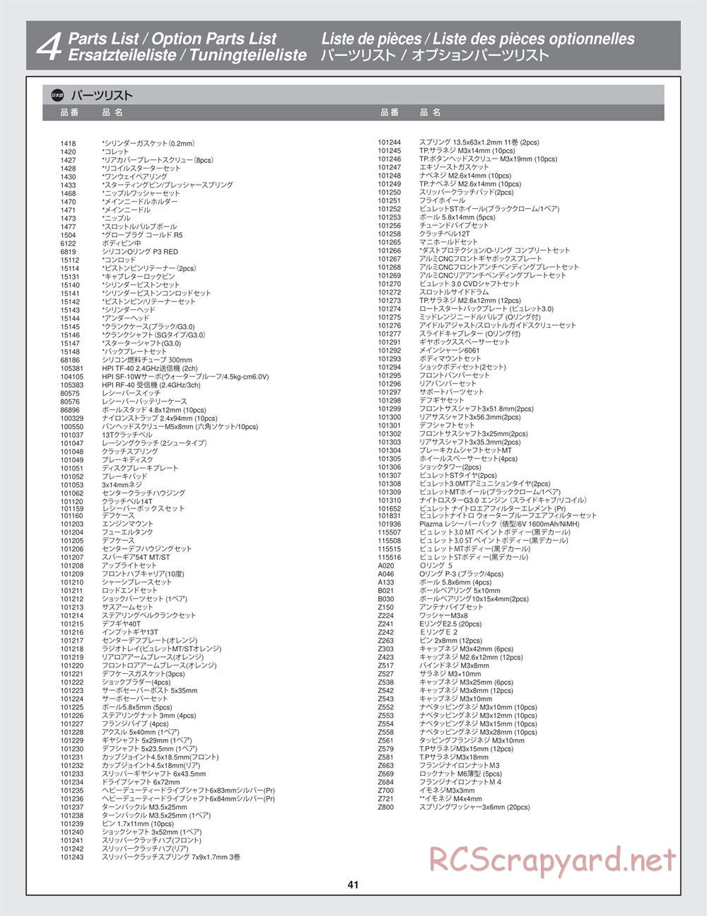 HPI - Bullet ST 3.0 - Manual - Page 41