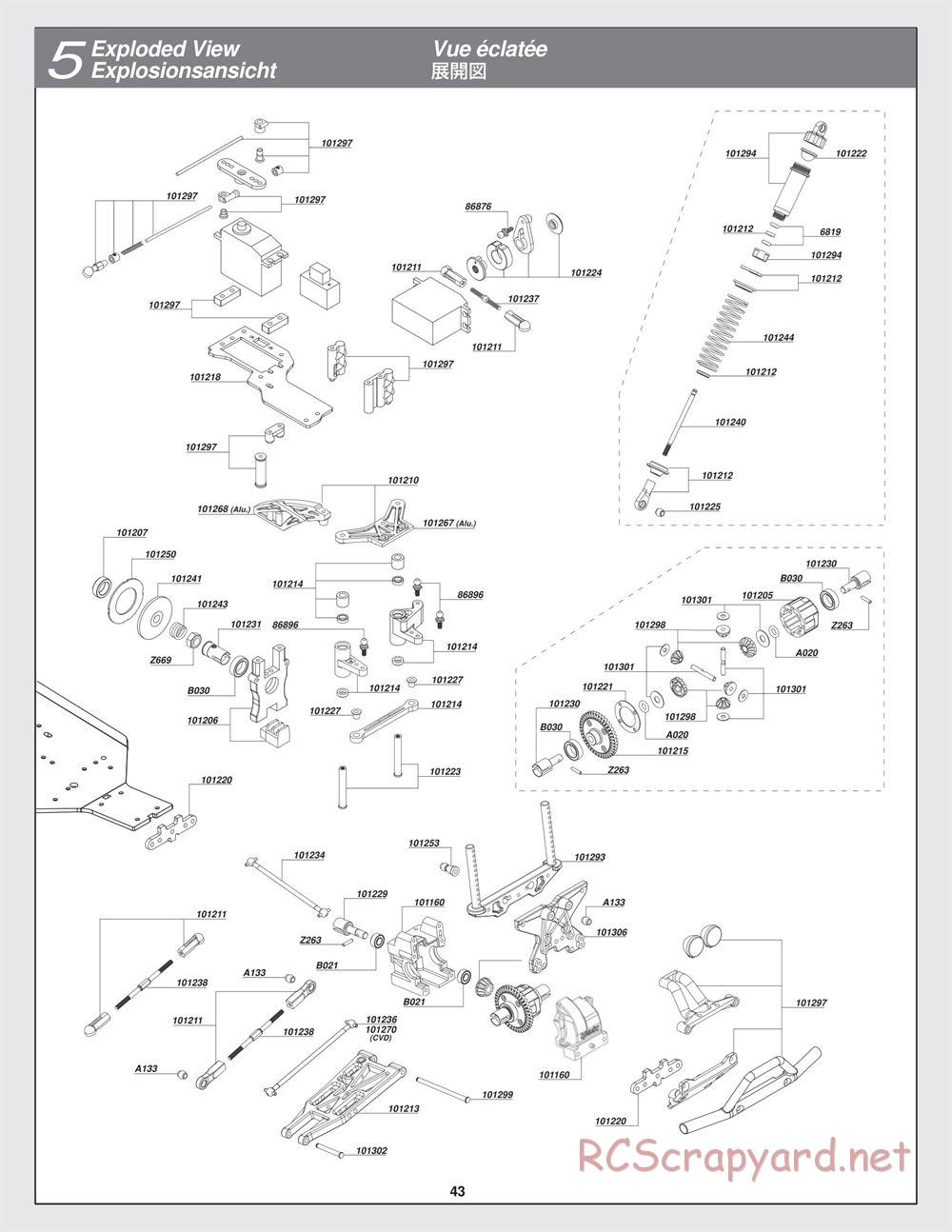 HPI - Bullet ST 3.0 - Exploded View - Page 43