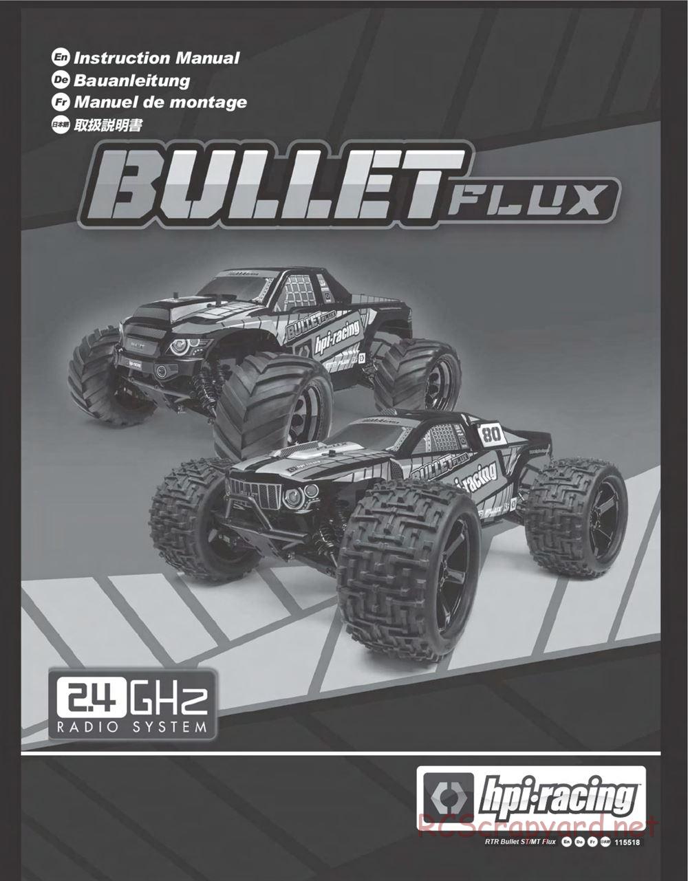 HPI - Bullet ST Flux - Manual - Page 1