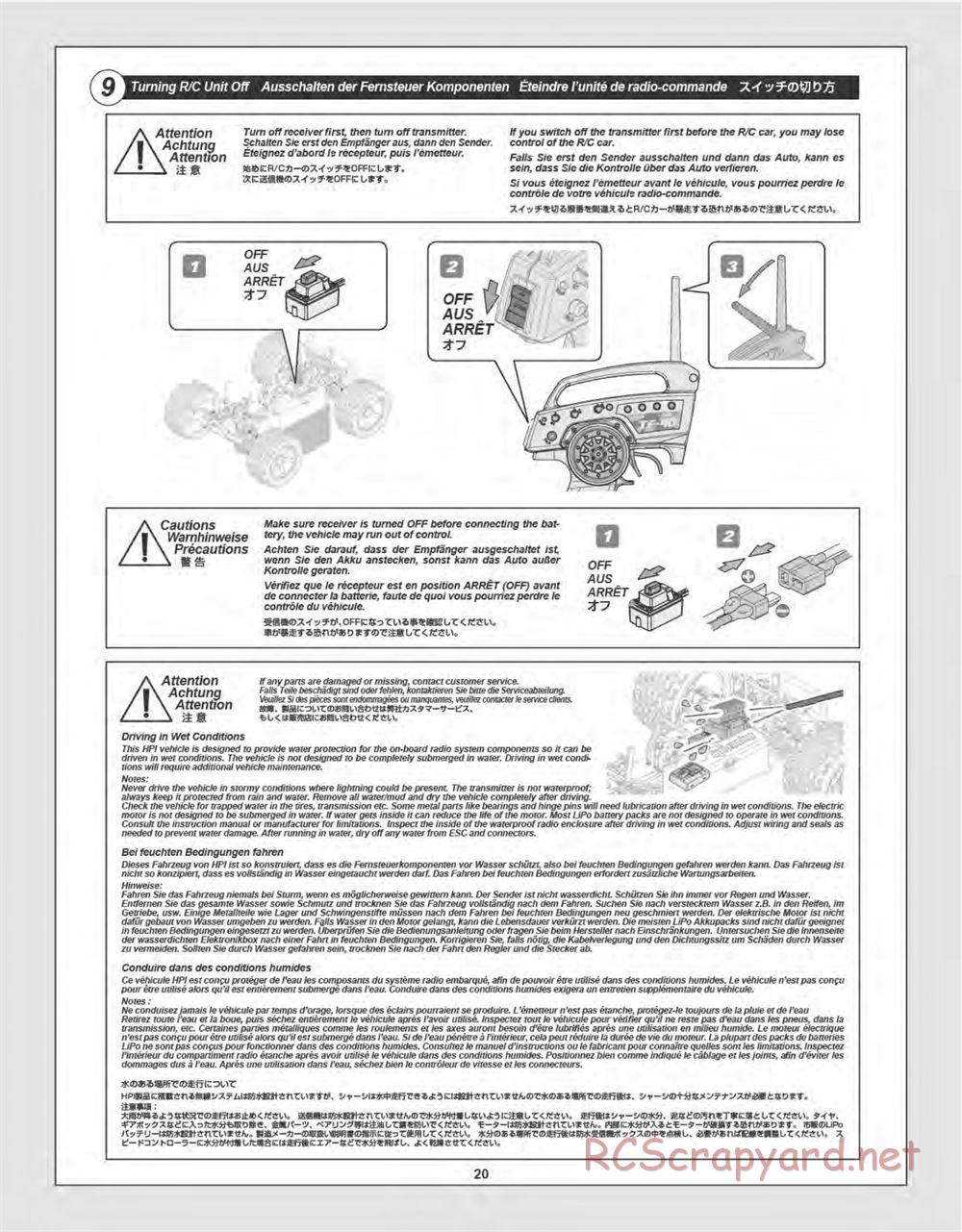 HPI - Bullet MT Flux - Manual - Page 20