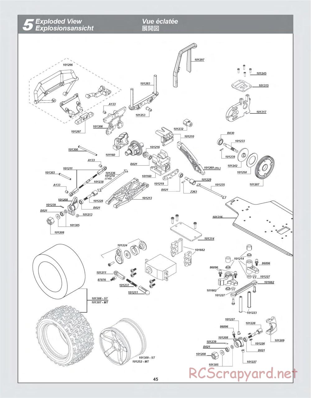 HPI - Bullet MT Flux - Exploded View - Page 45