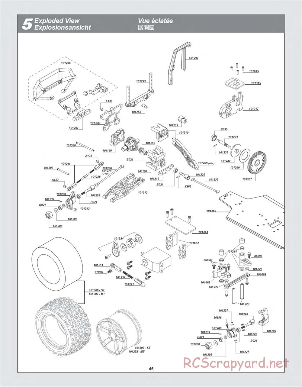 HPI - Bullet ST Flux - Exploded View - Page 45