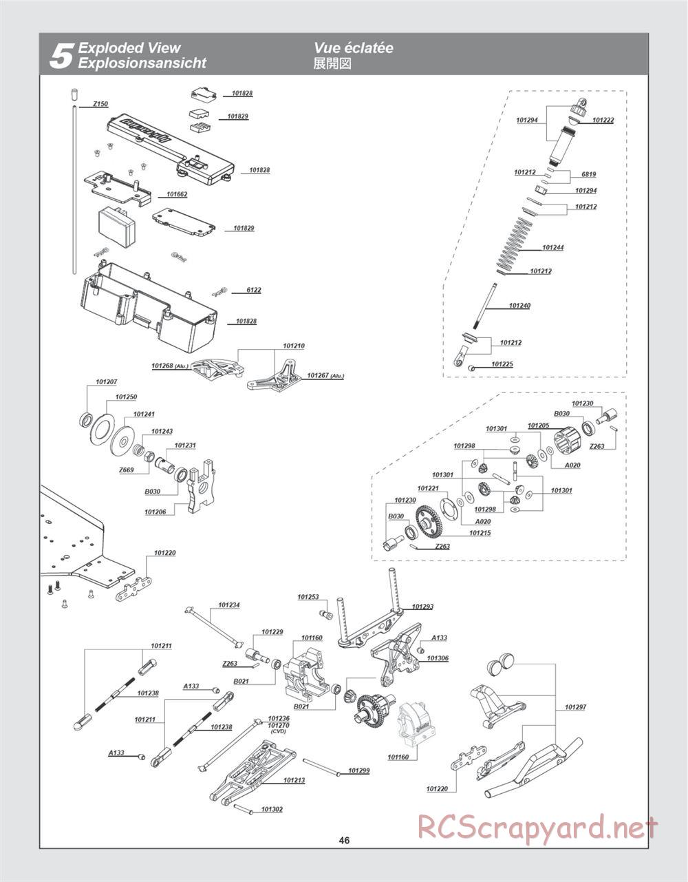 HPI - Bullet MT Flux - Exploded View - Page 46