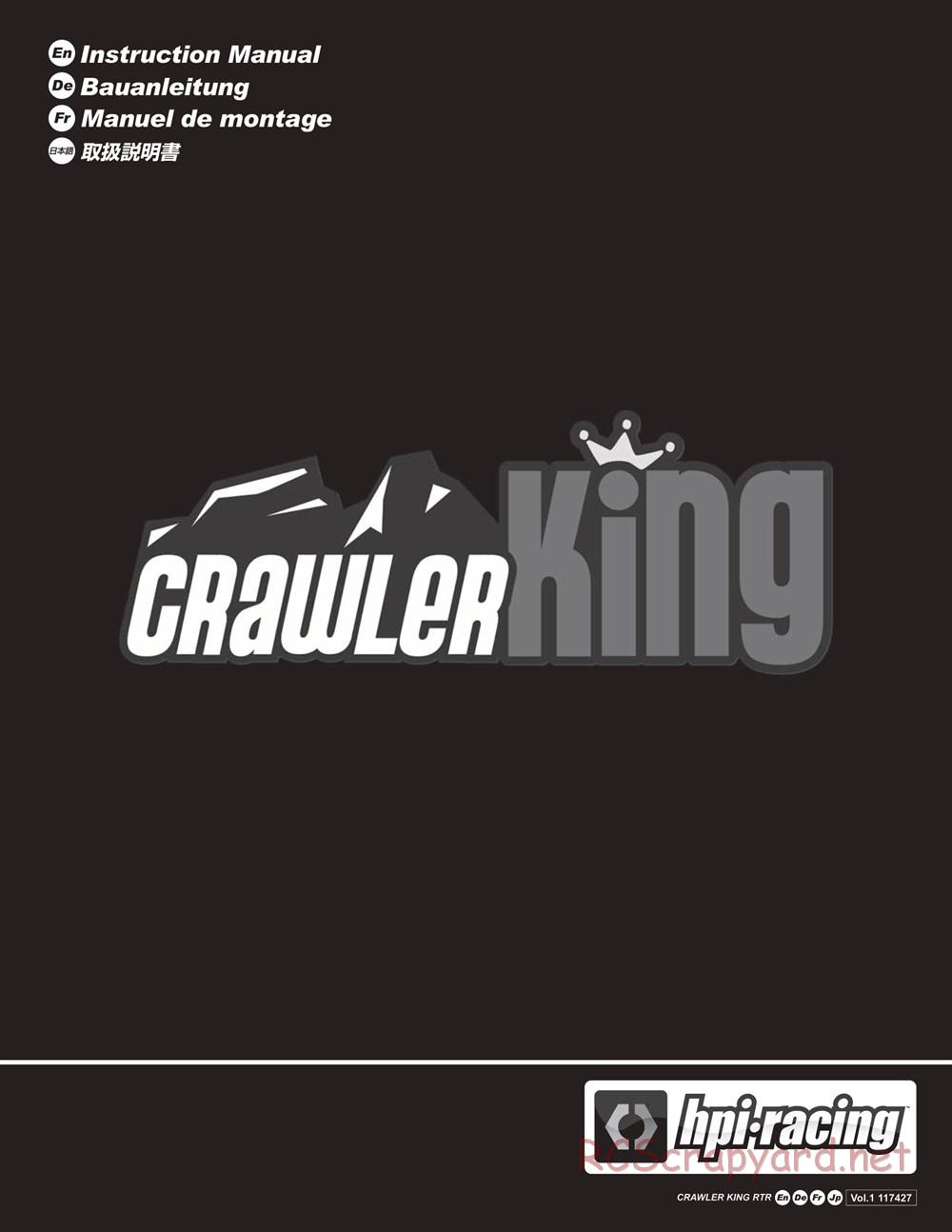 HPI - Crawler King - Manual - Page 1
