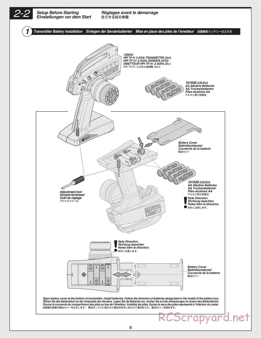 HPI - Crawler King - Manual - Page 8