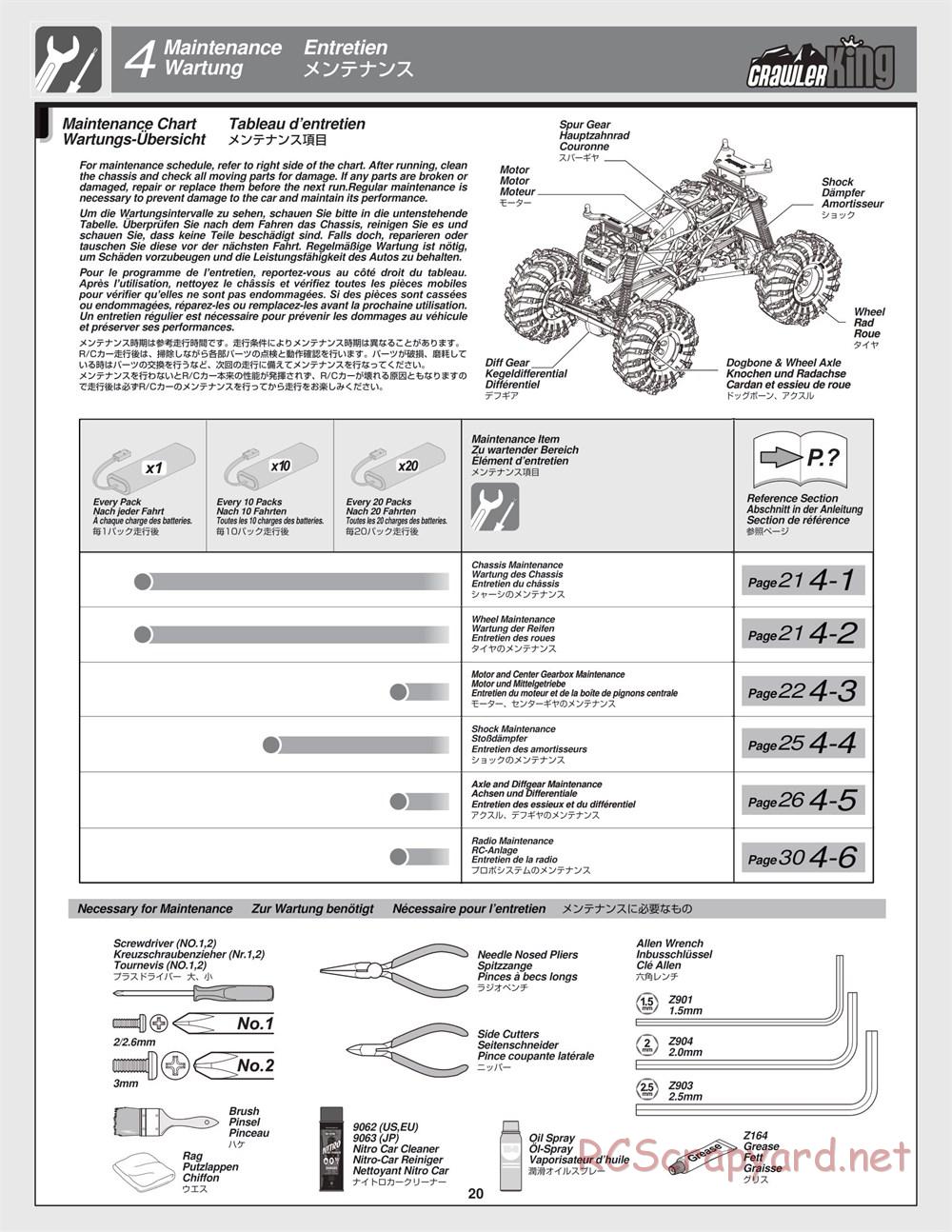 HPI - Crawler King - Manual - Page 20