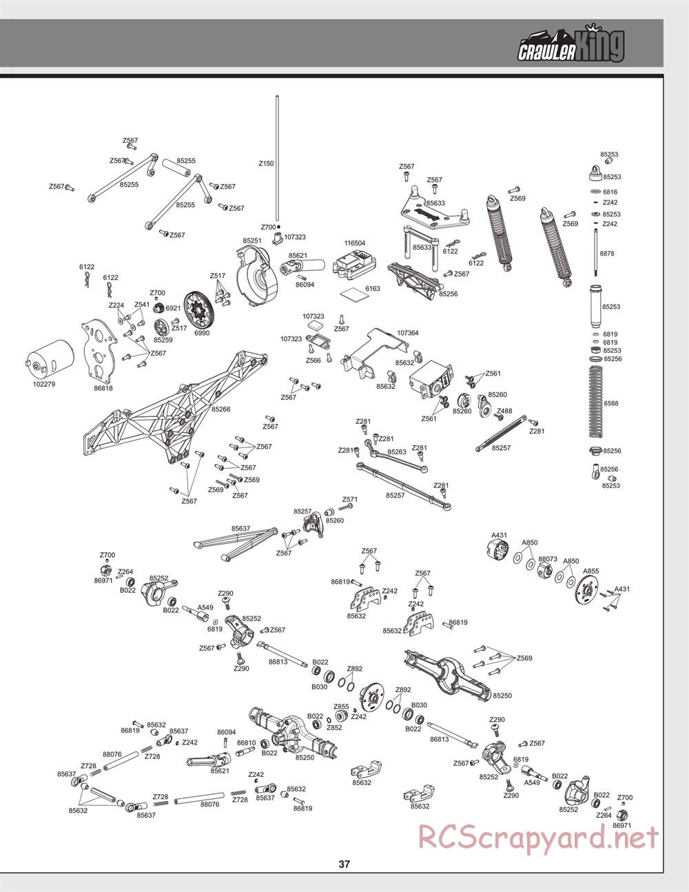 HPI - Crawler King - Exploded View - Page 37