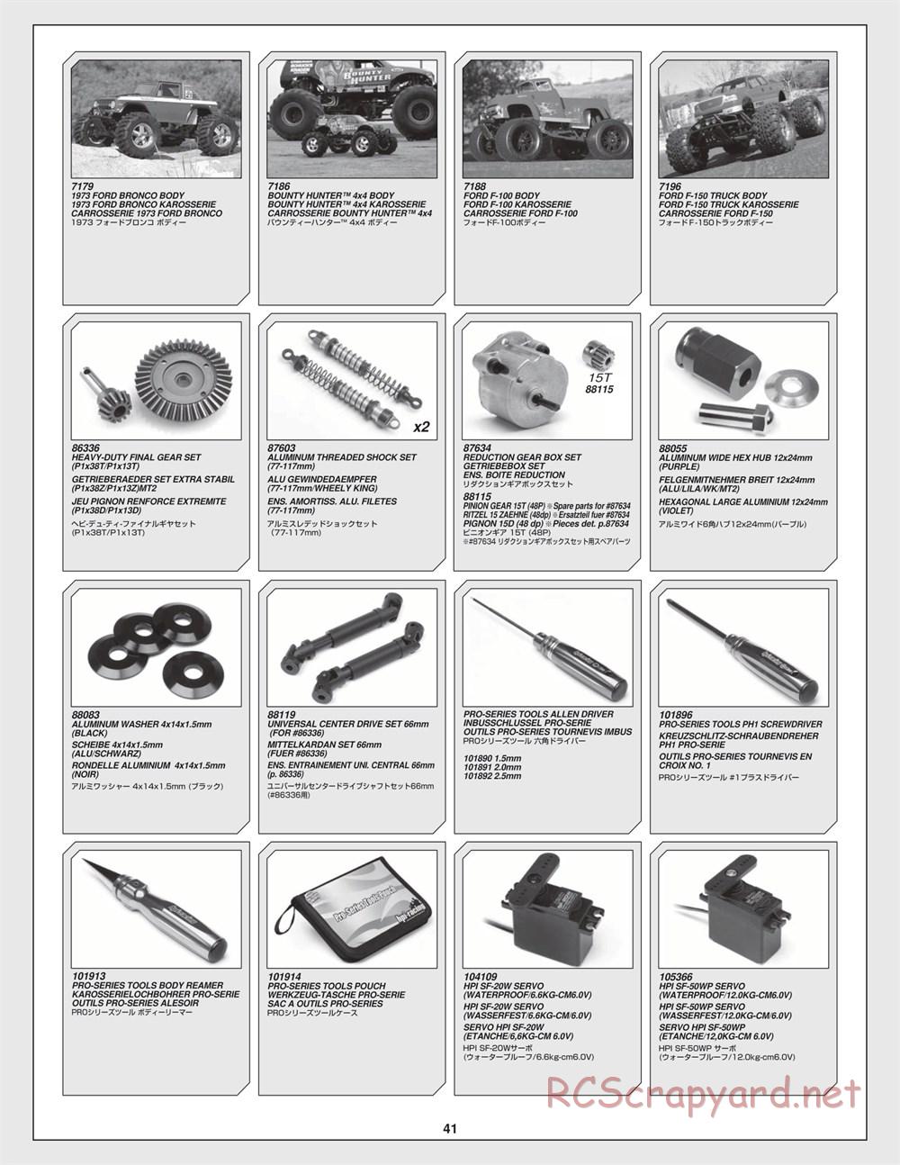 HPI - Crawler King - Manual - Page 41