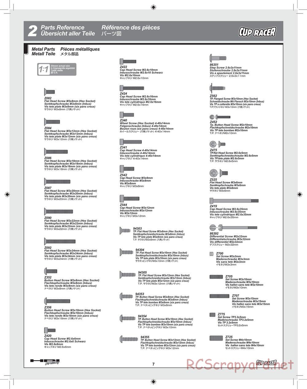 HPI - Cup Racer - Manual - Page 7