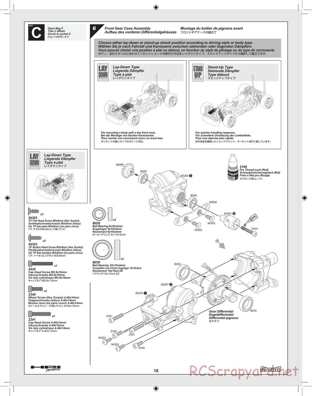 HPI - Cup Racer - Manual - Page 18