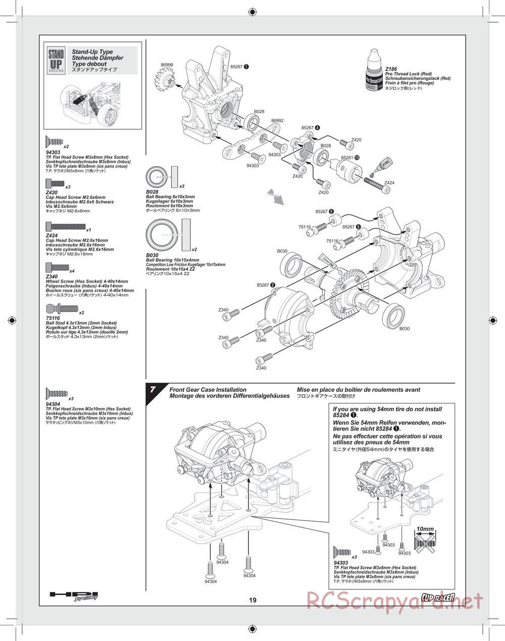 HPI - Cup Racer - Manual - Page 19