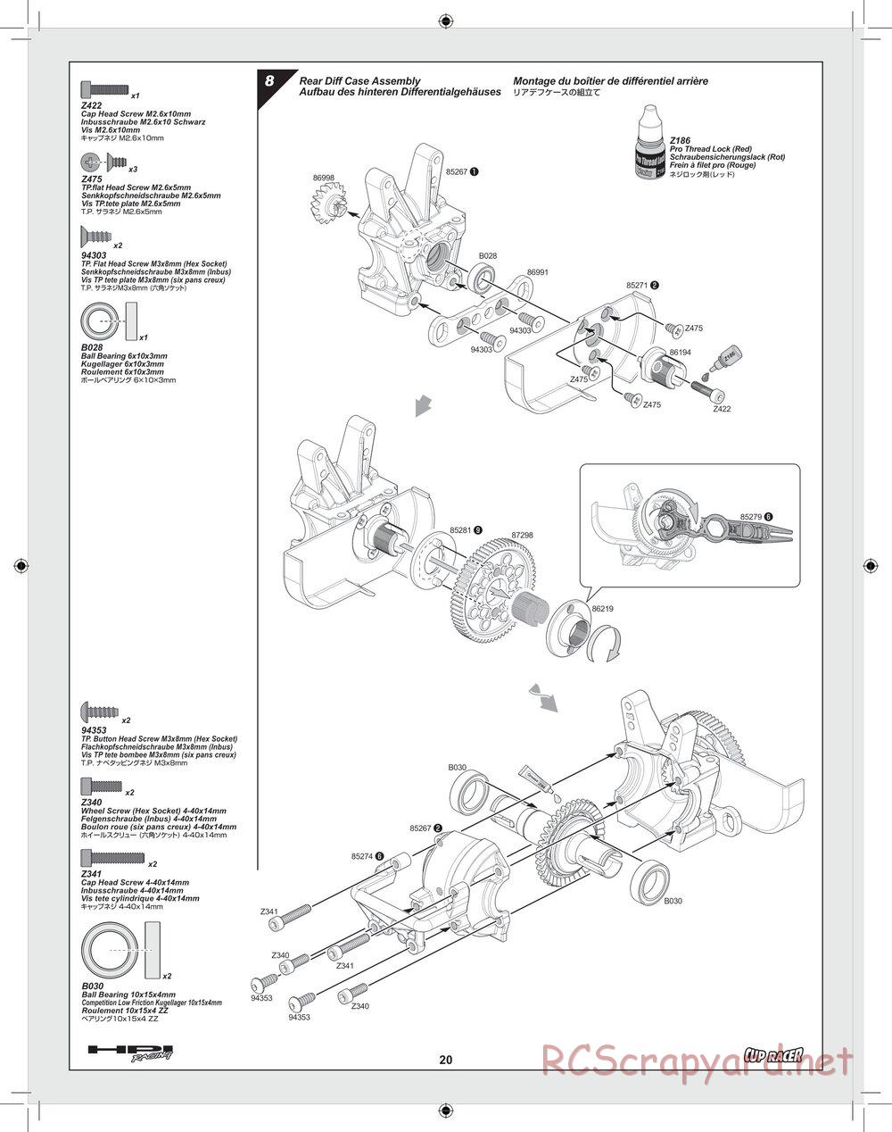 HPI - Cup Racer - Manual - Page 20