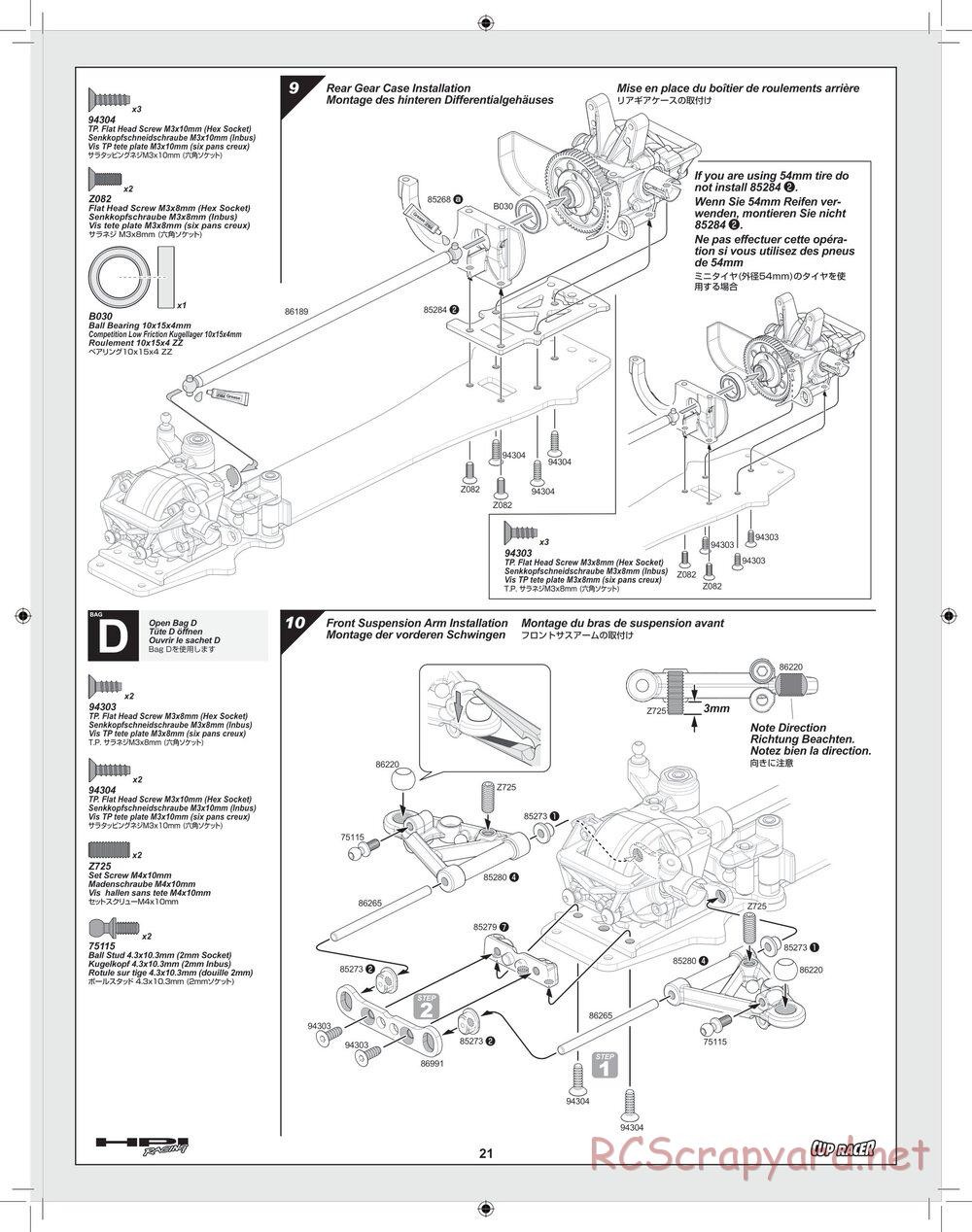 HPI - Cup Racer - Manual - Page 21