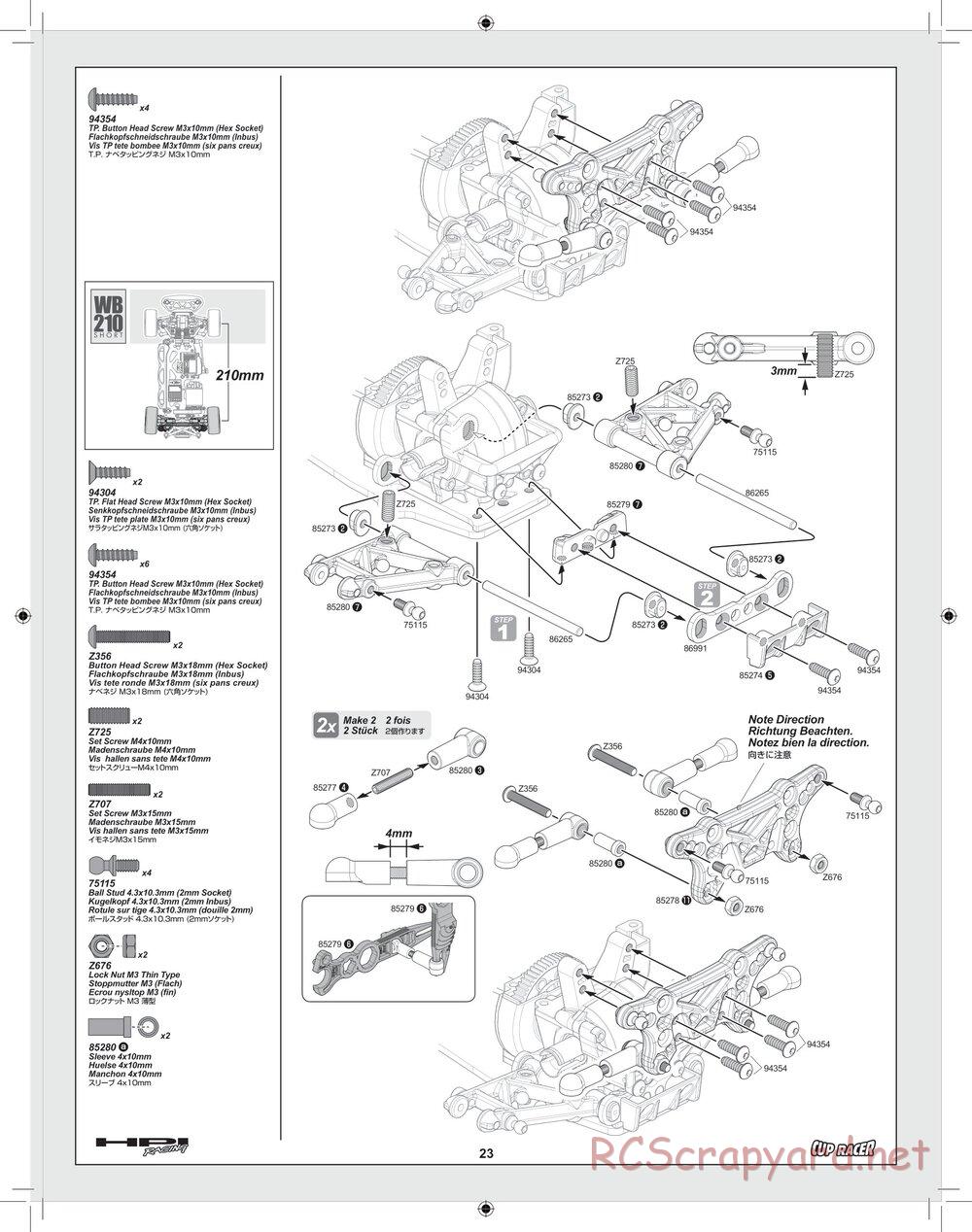 HPI - Cup Racer - Manual - Page 23