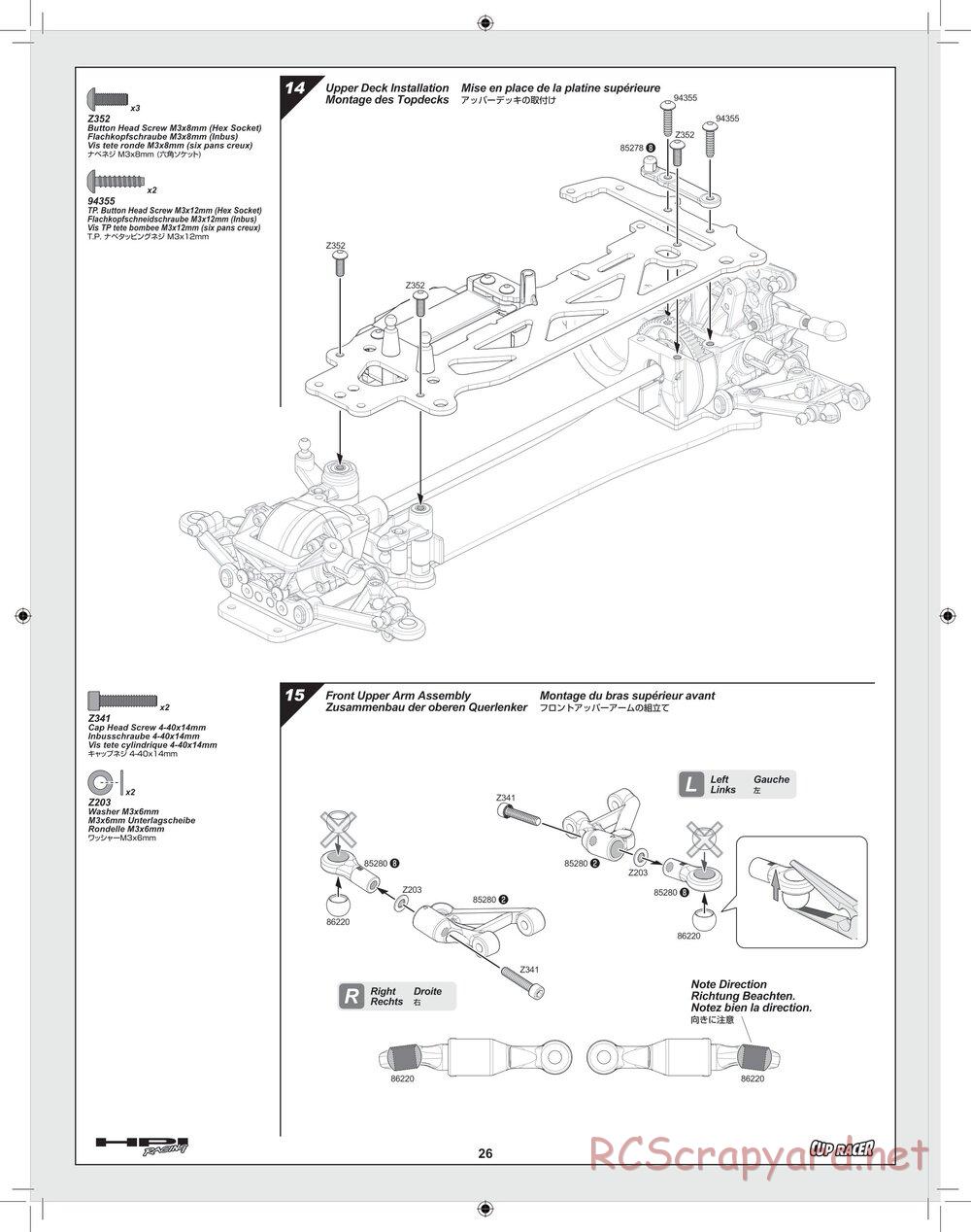 HPI - Cup Racer - Manual - Page 26