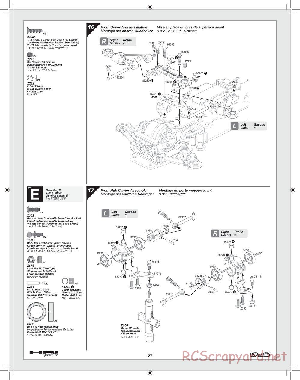 HPI - Cup Racer - Manual - Page 27