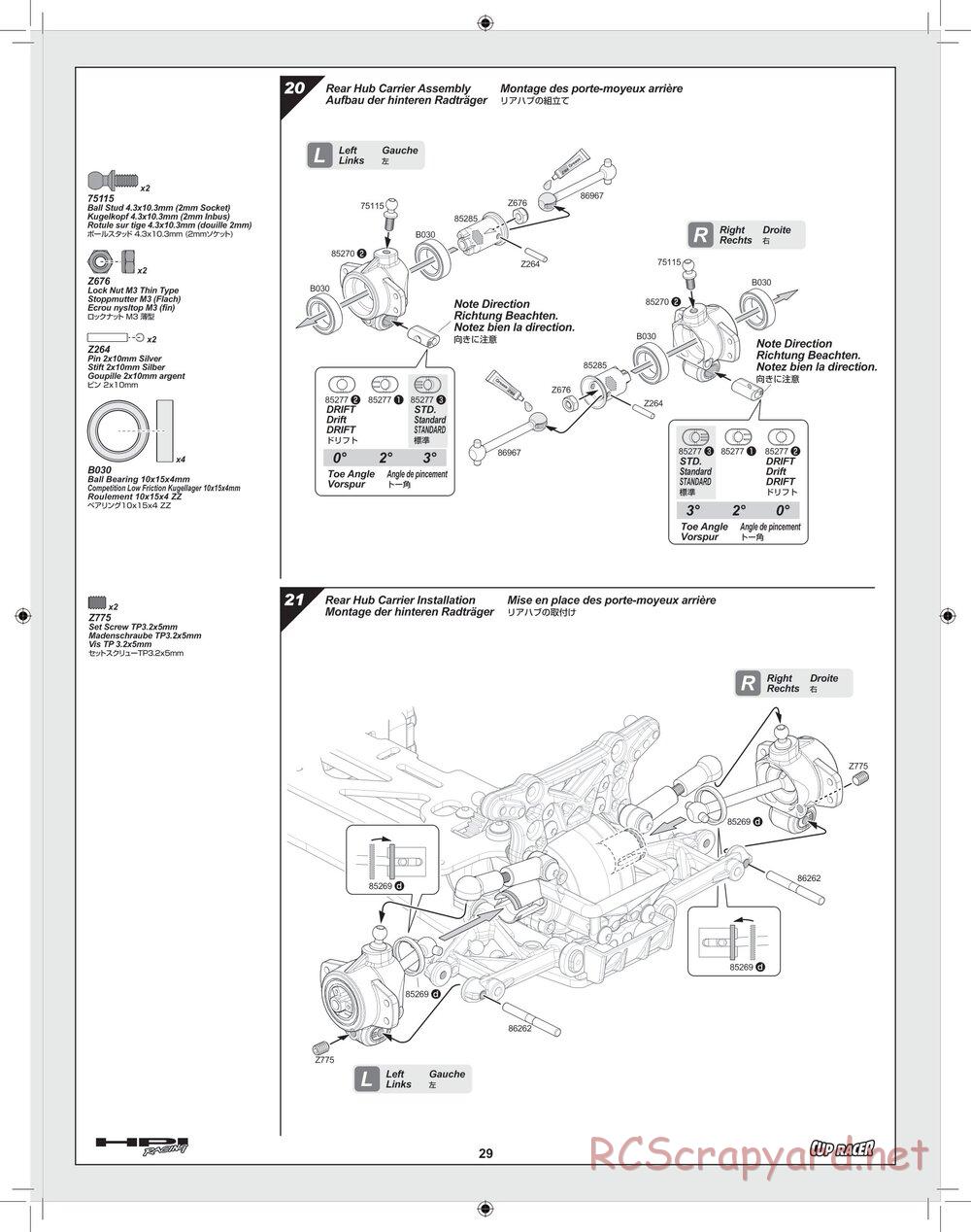 HPI - Cup Racer - Manual - Page 29