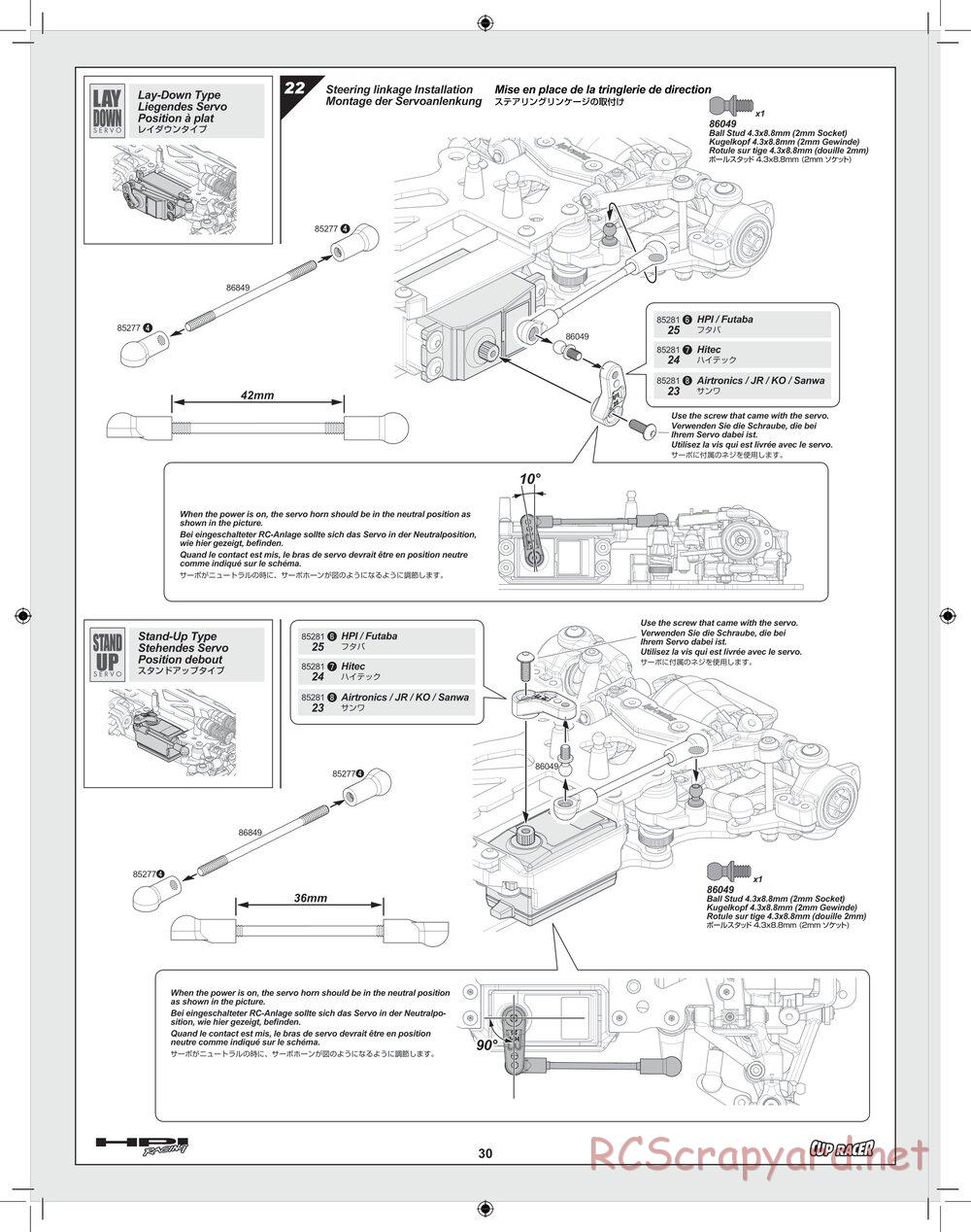 HPI - Cup Racer - Manual - Page 30