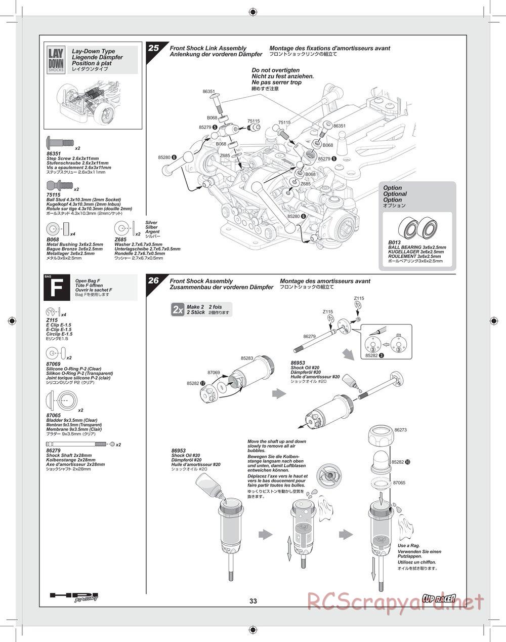 HPI - Cup Racer - Manual - Page 33