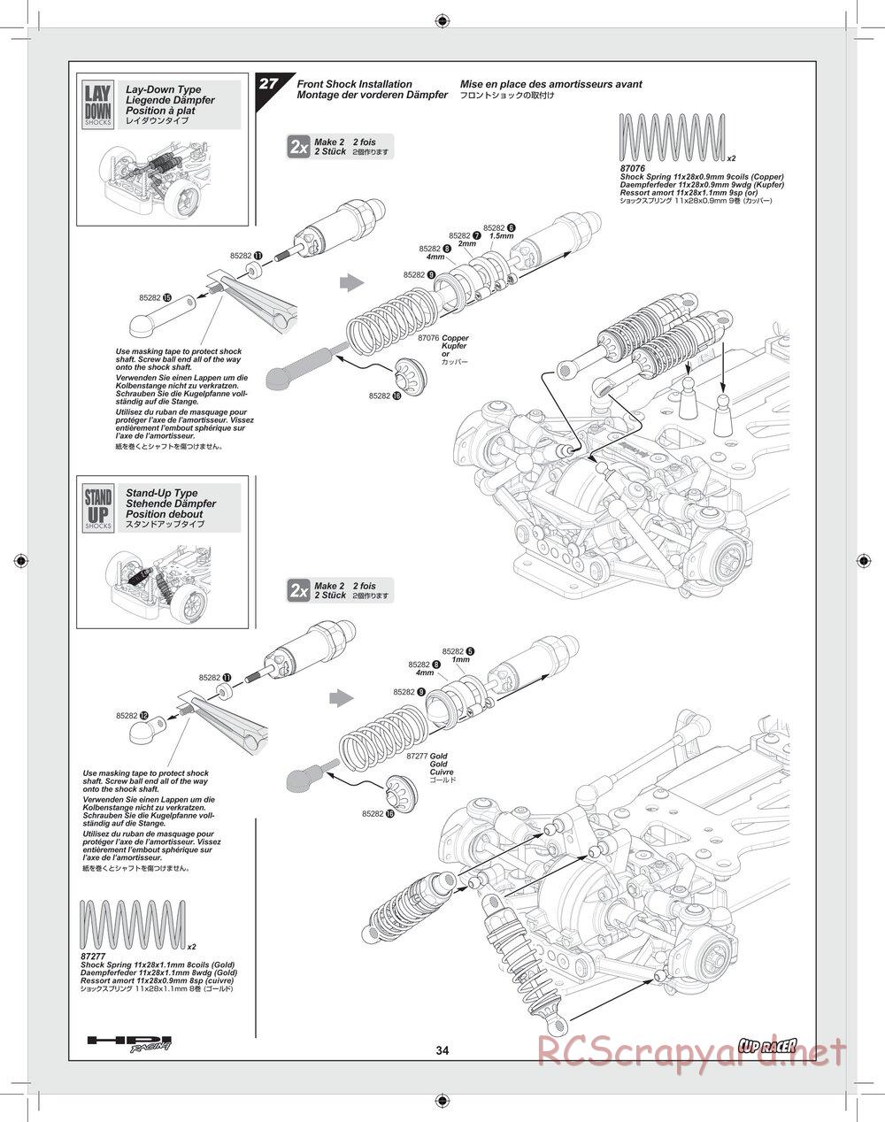 HPI - Cup Racer - Manual - Page 34