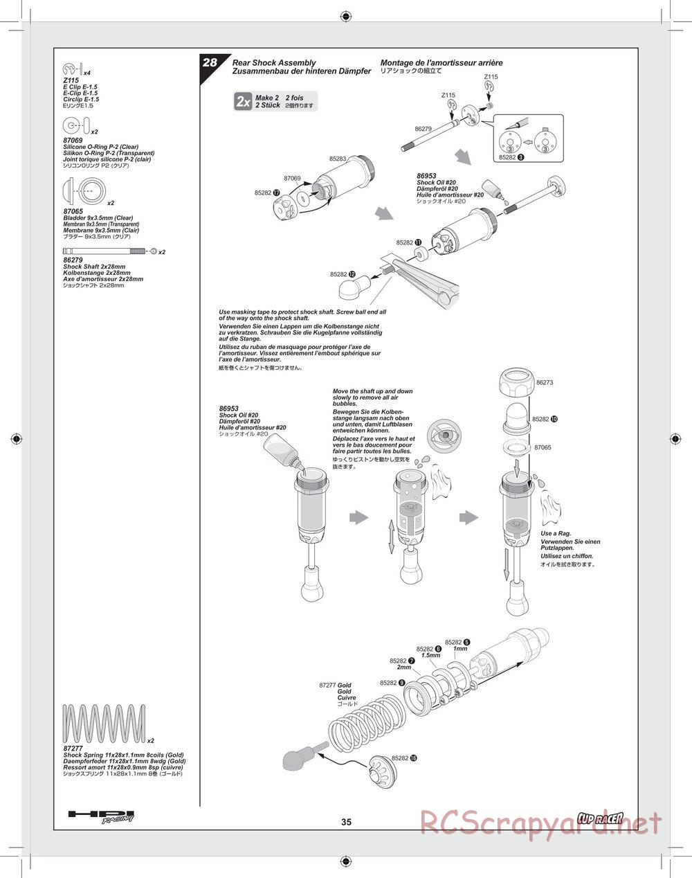 HPI - Cup Racer - Manual - Page 35