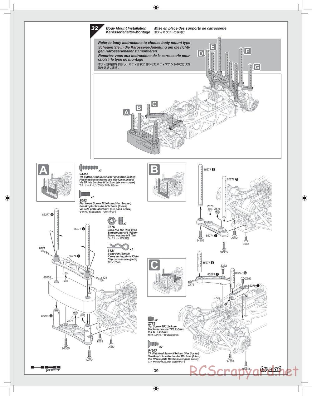 HPI - Cup Racer - Manual - Page 39