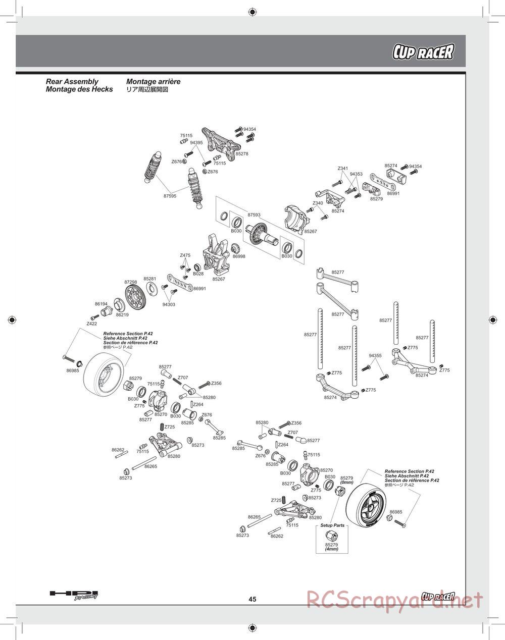 HPI - Cup Racer - Exploded View - Page 45