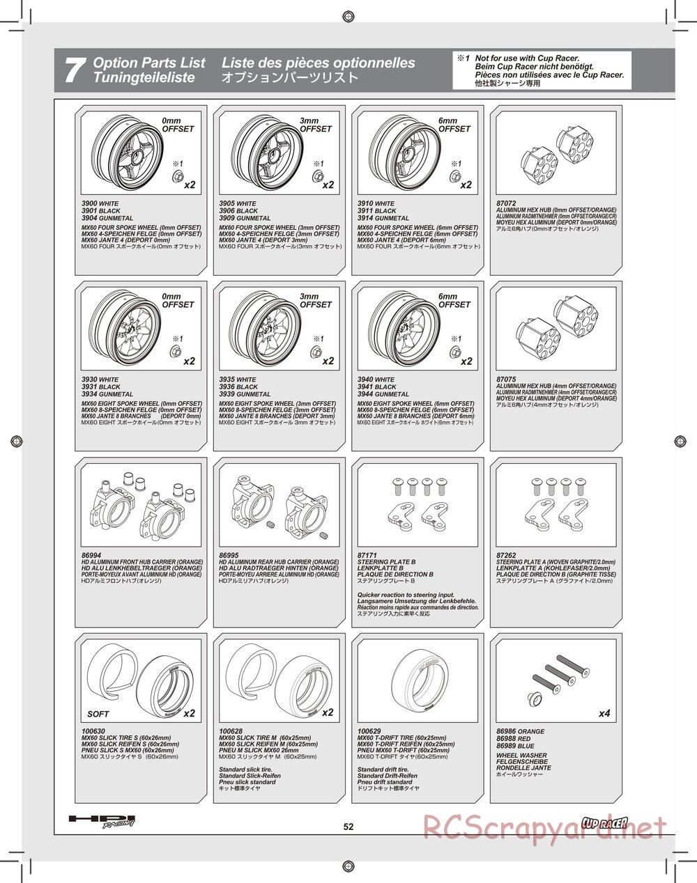 HPI - Cup Racer - Exploded View - Page 52