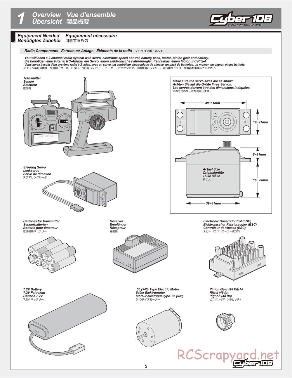 HPI - Cyber 10B - Manual - Page 5