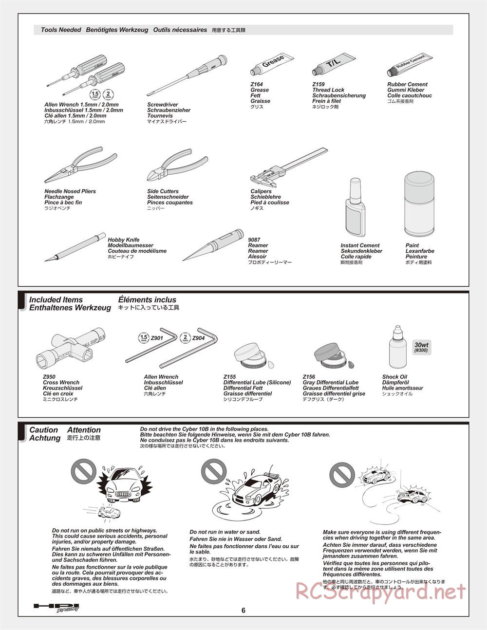 HPI - Cyber 10B - Manual - Page 6