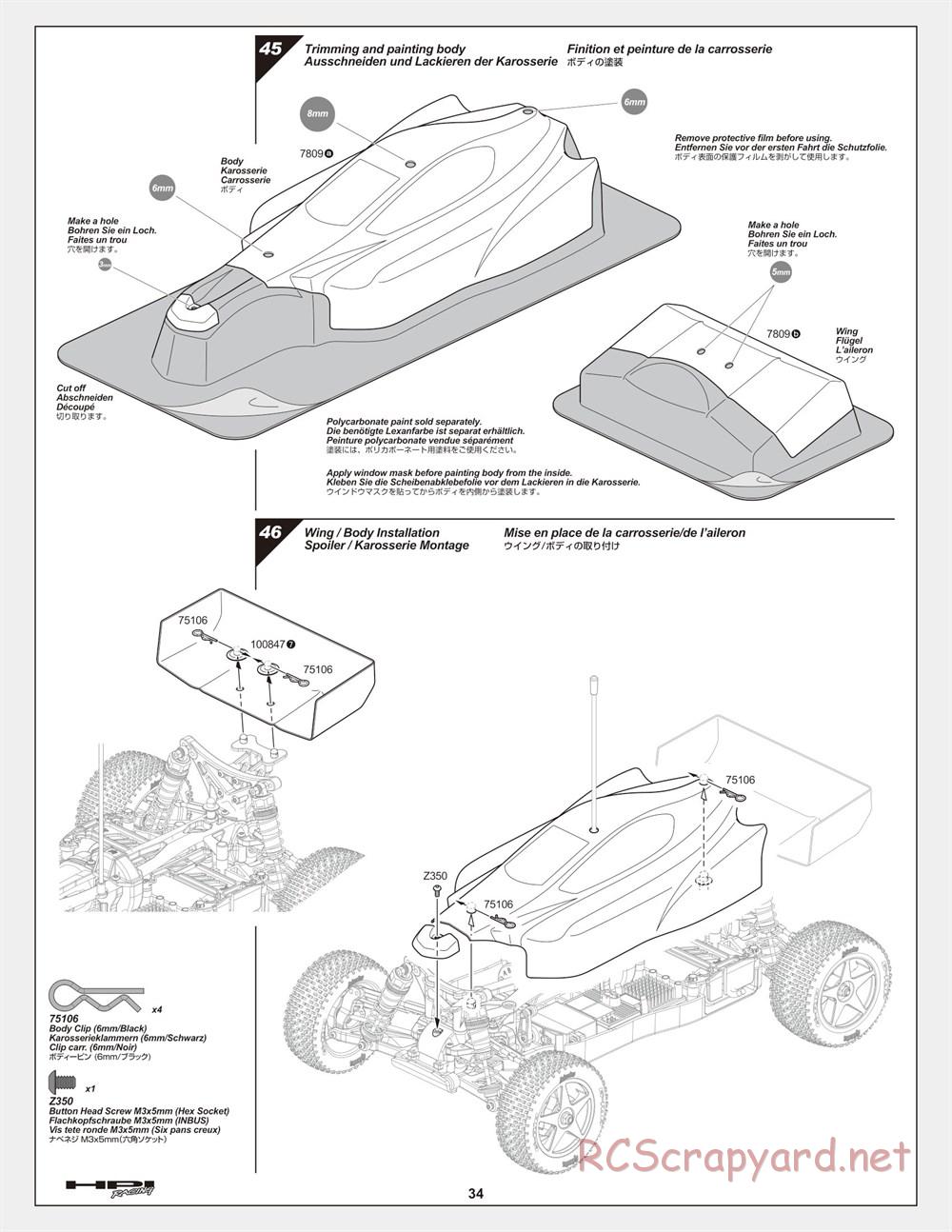HPI - Cyber 10B - Manual - Page 34