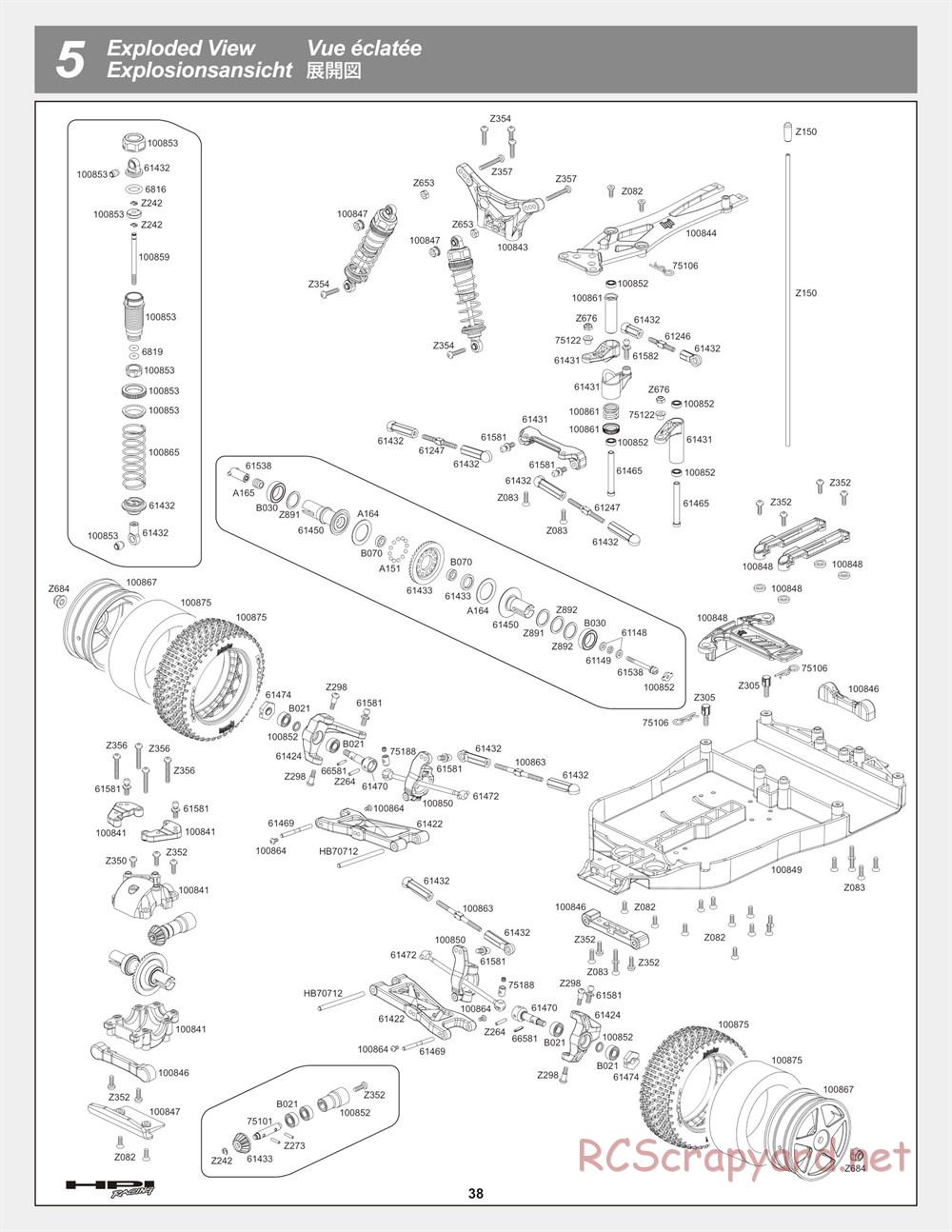 HPI - Cyber 10B - Exploded View - Page 38