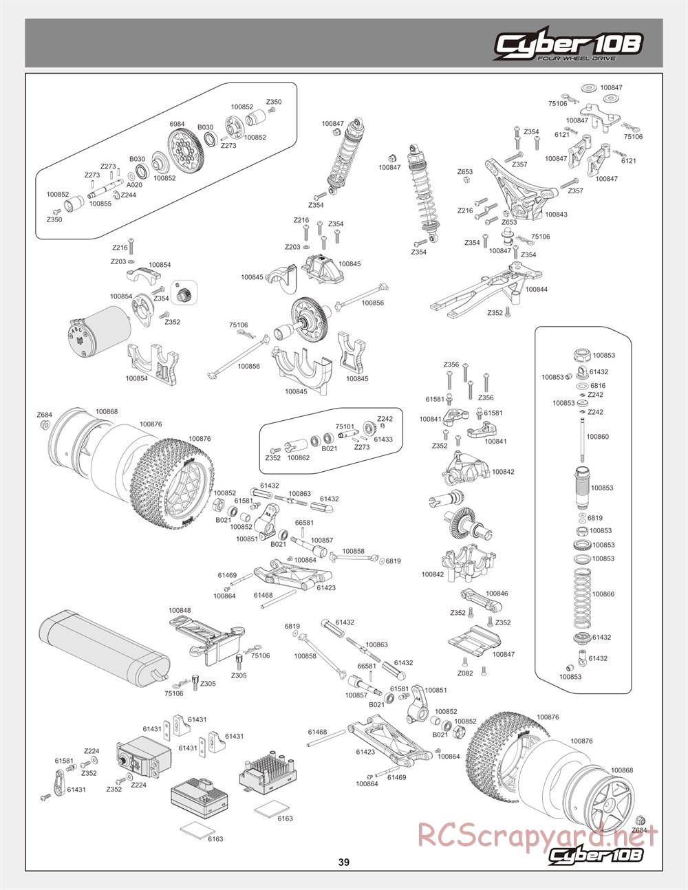 HPI - Cyber 10B - Exploded View - Page 39