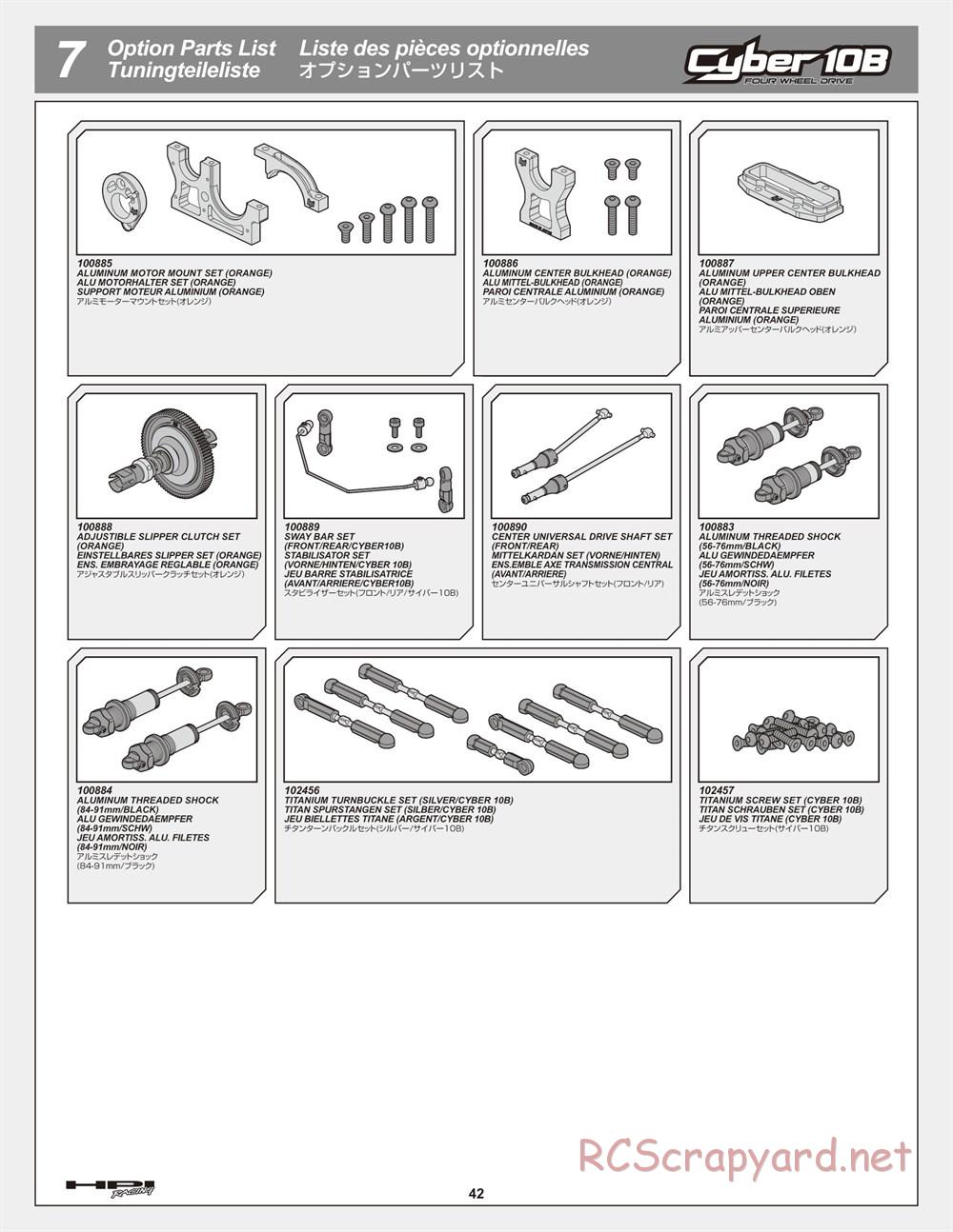HPI - Cyber 10B - Exploded View - Page 42