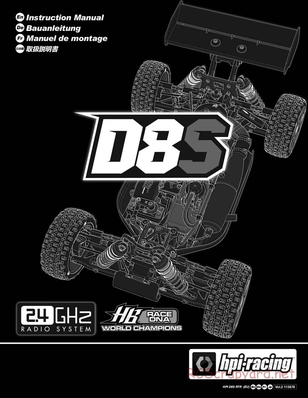 HPI - D8S - Manual - Page 1