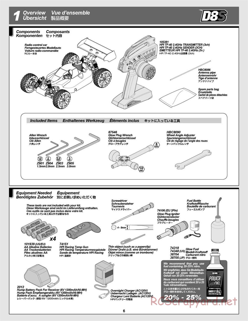 HPI - D8S - Manual - Page 6