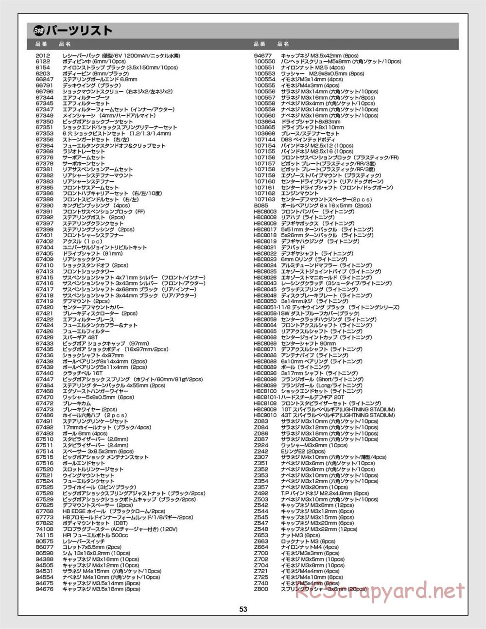 HPI - D8S - Manual - Page 53