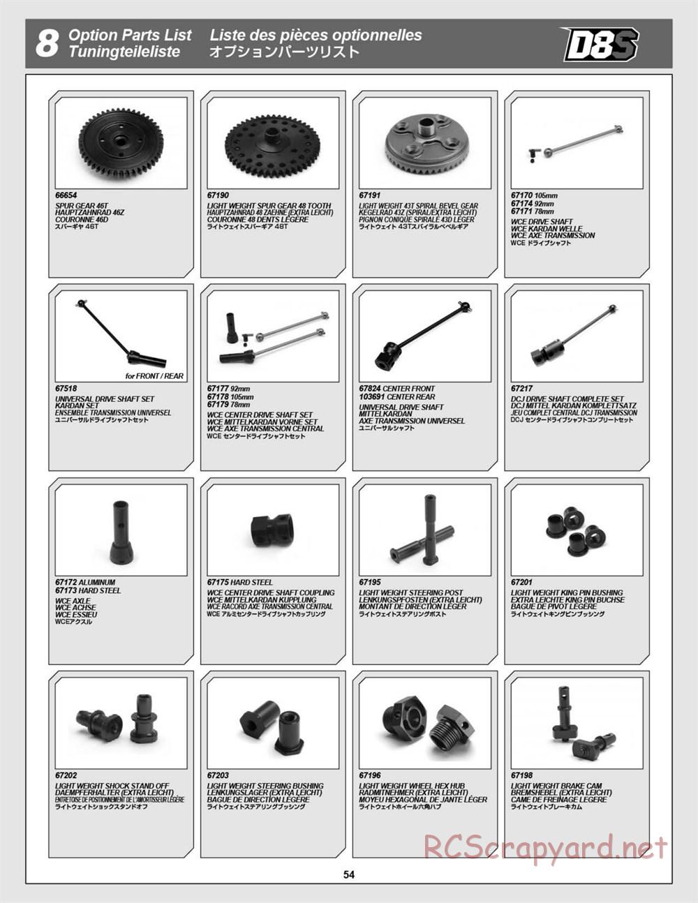 HPI - D8S - Exploded View - Page 54