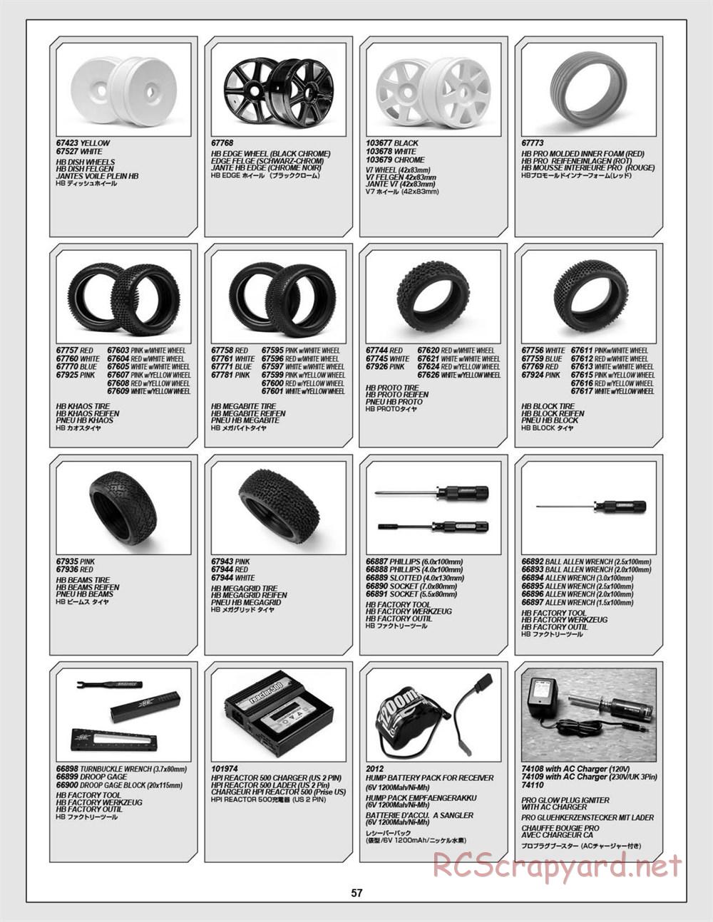 HPI - D8S - Exploded View - Page 57