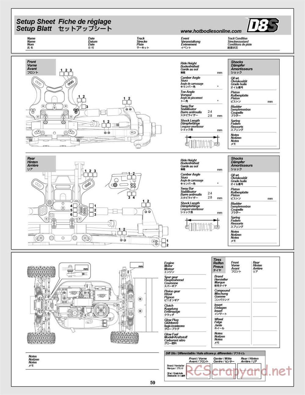 HPI - D8S - Manual - Page 59
