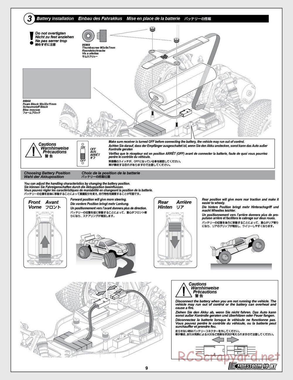 HPI - E-Firestorm 10 HT - Manual - Page 9