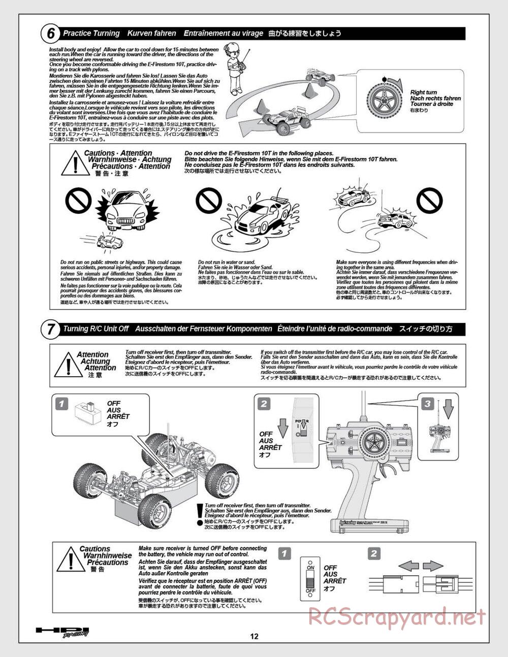 HPI - E-Firestorm 10 HT - Manual - Page 12