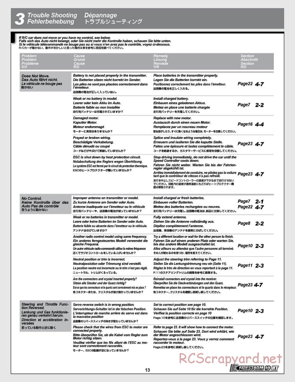 HPI - E-Firestorm 10 HT - Manual - Page 13