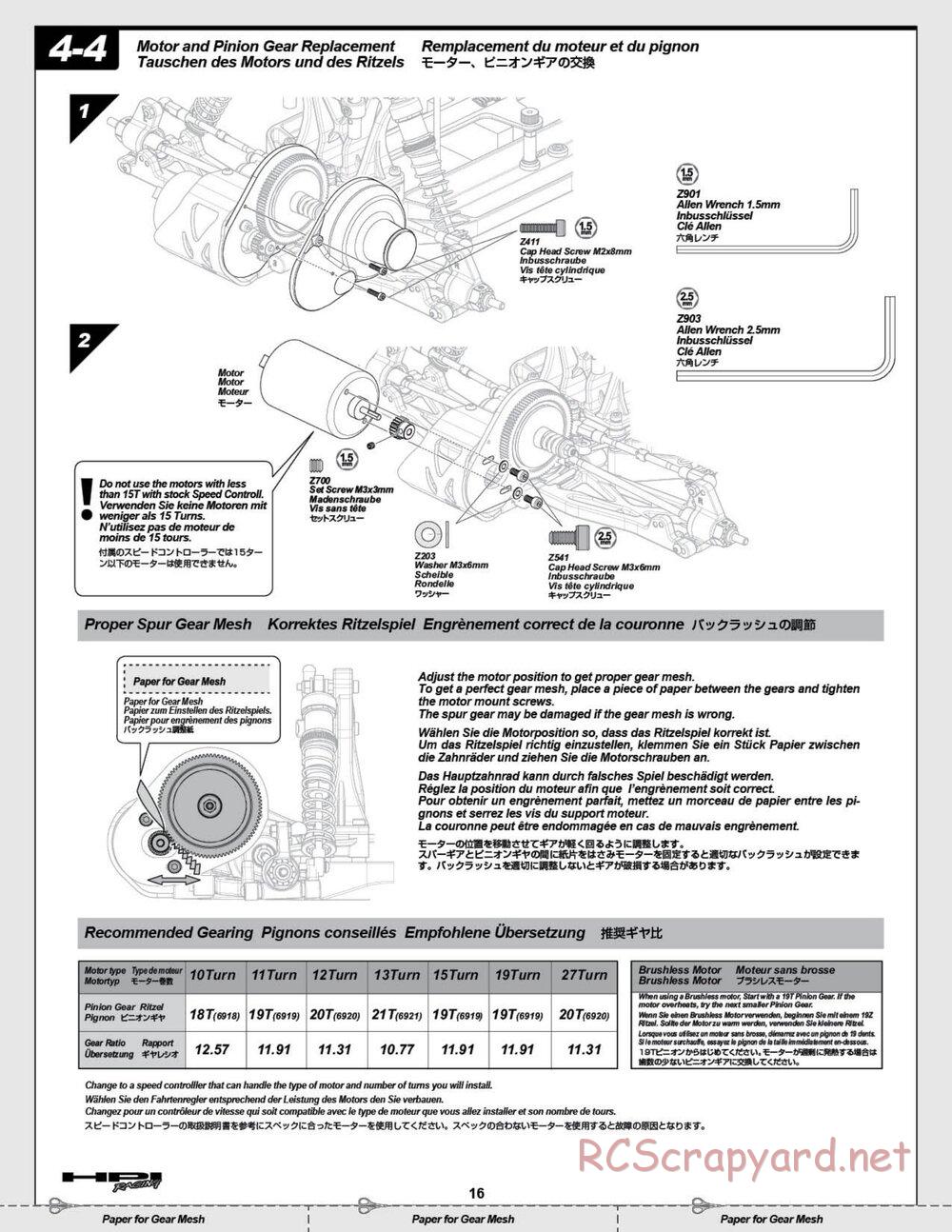 HPI - E-Firestorm 10 HT - Manual - Page 16