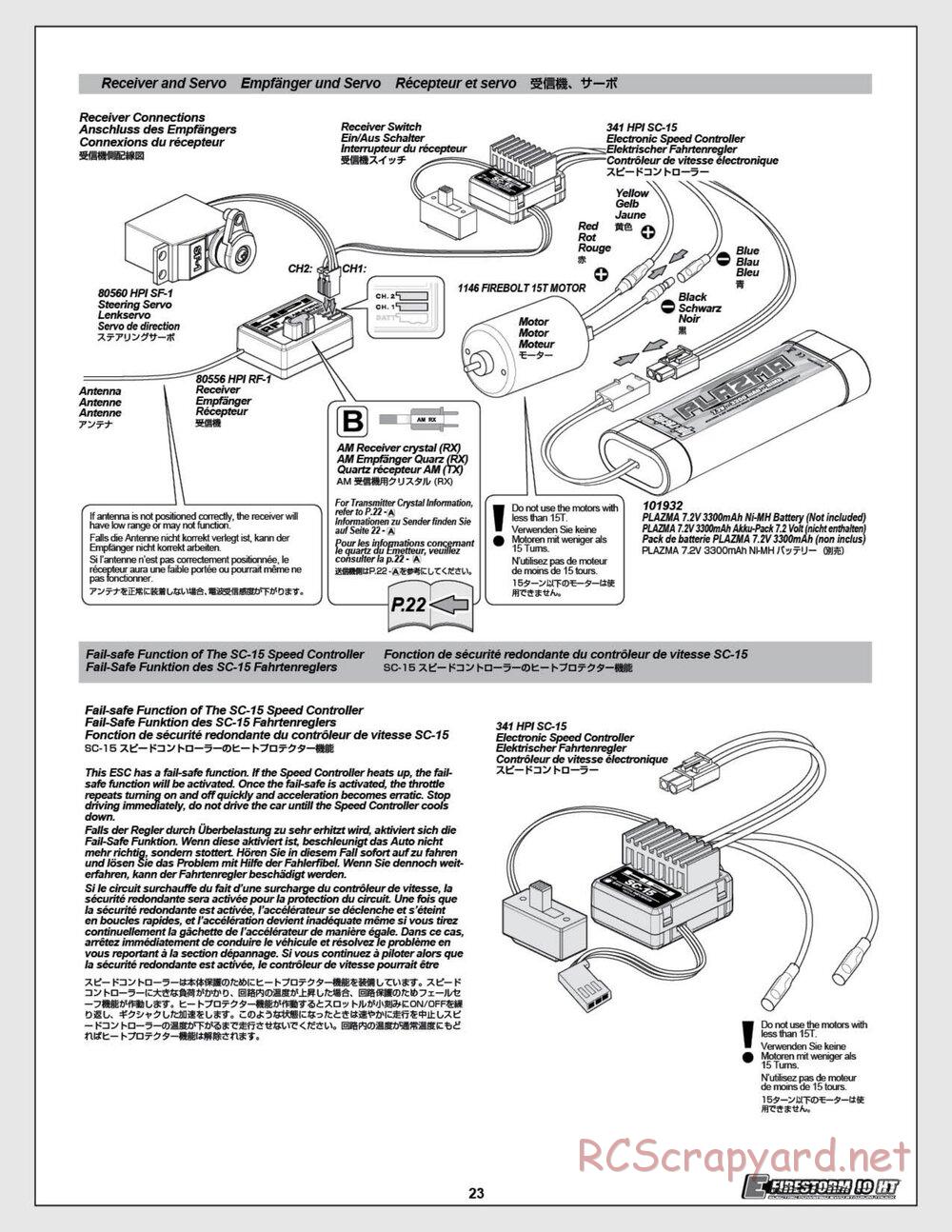 HPI - E-Firestorm 10 HT - Manual - Page 23