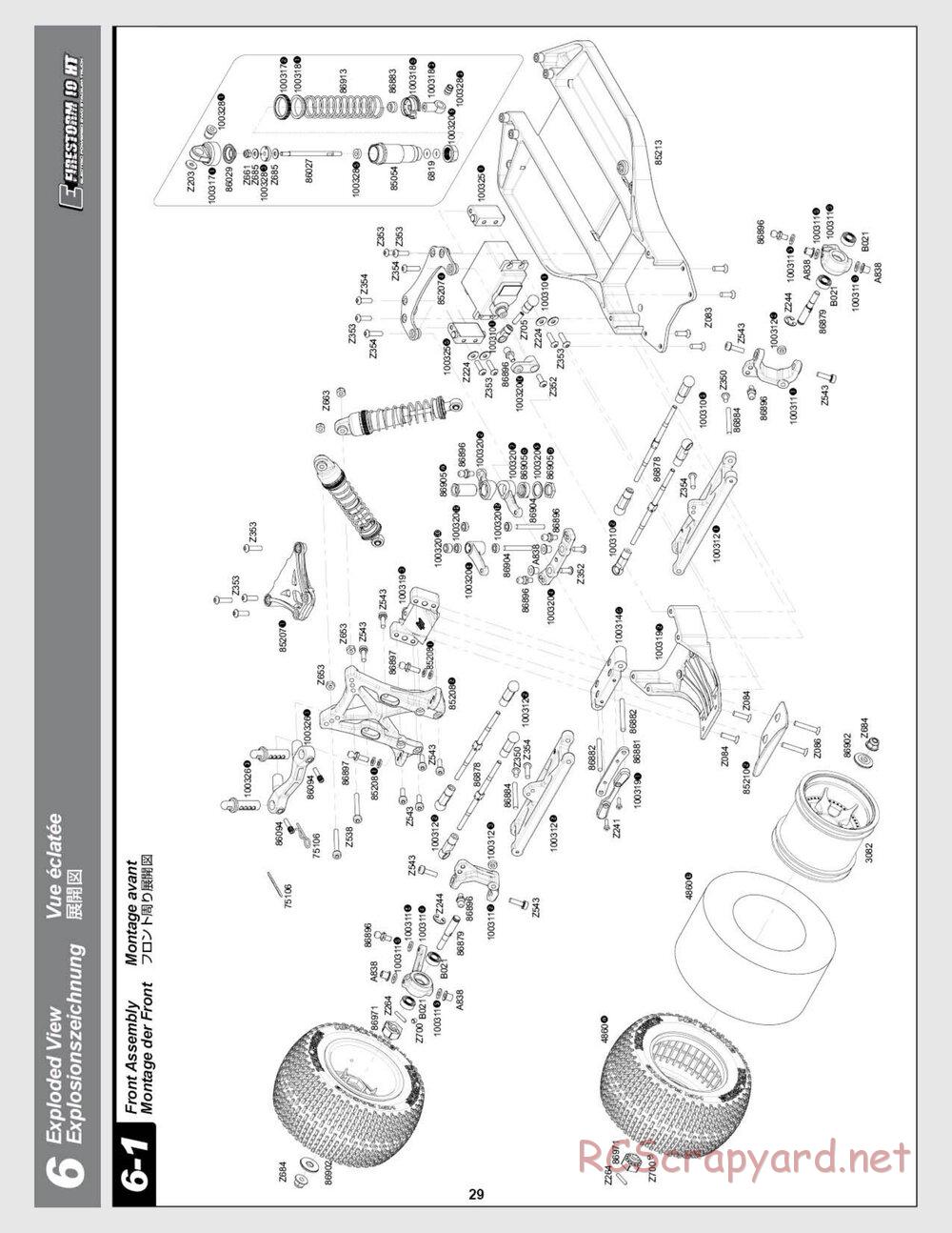 HPI - E-Firestorm 10 HT - Exploded View - Page 29