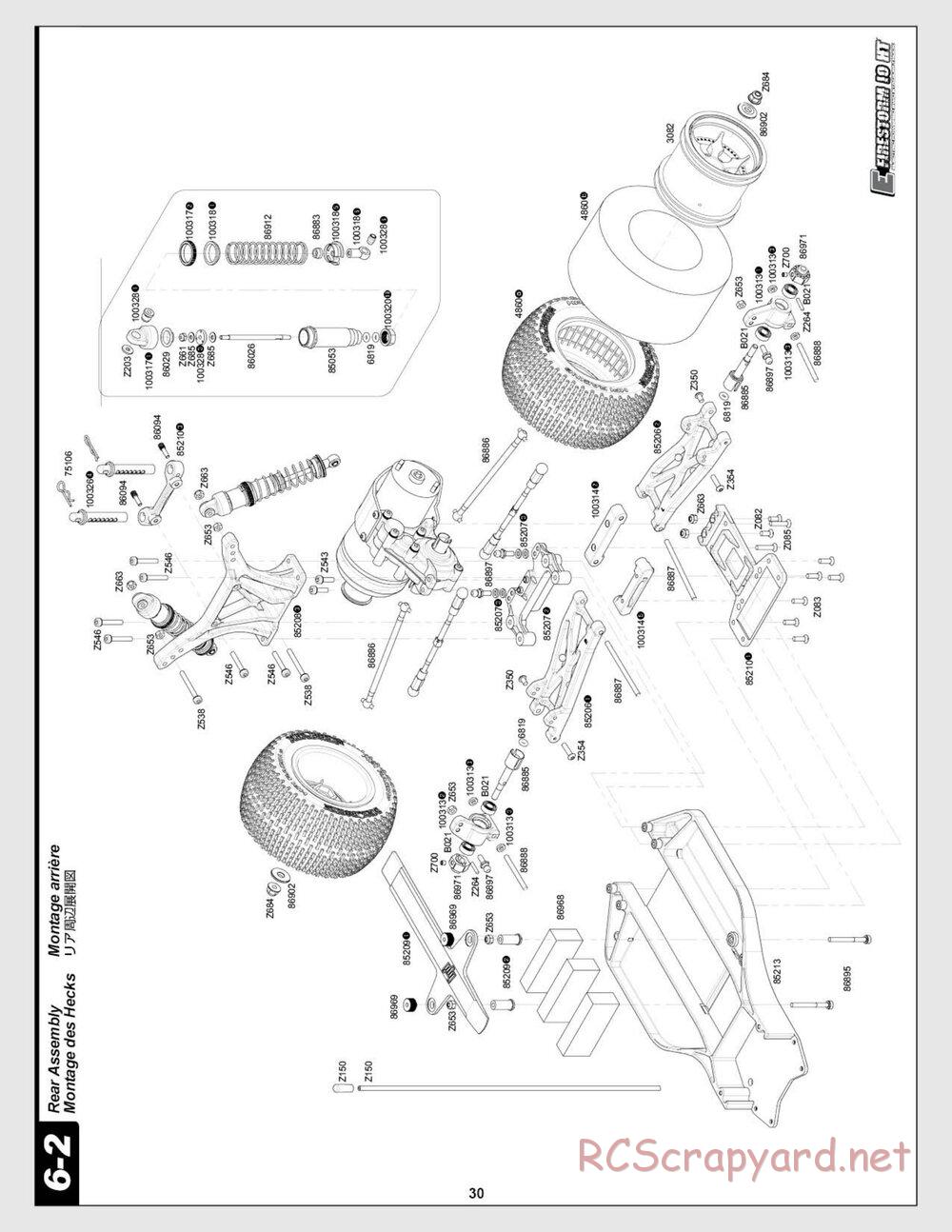 HPI - E-Firestorm 10 HT - Exploded View - Page 30