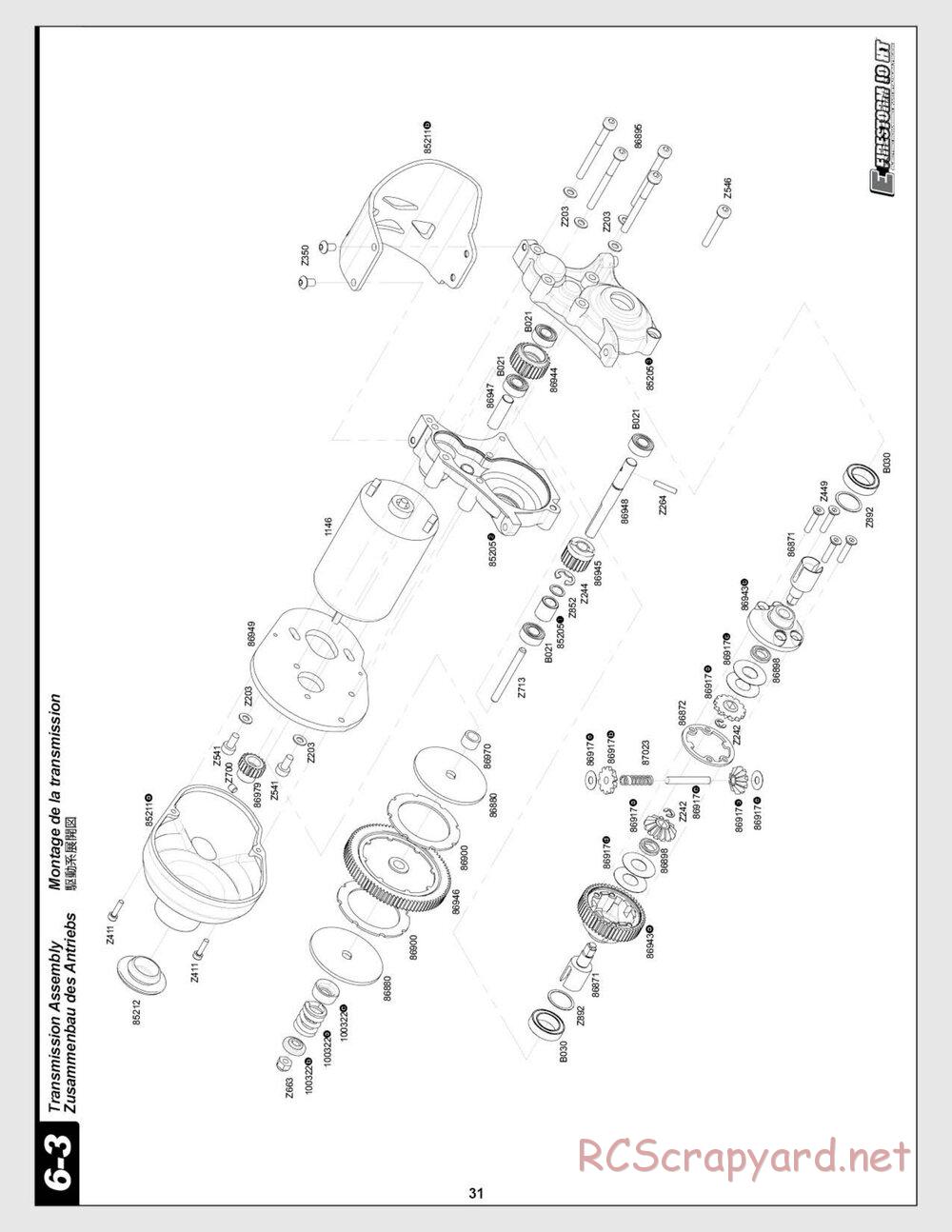 HPI - E-Firestorm 10 HT - Exploded View - Page 31