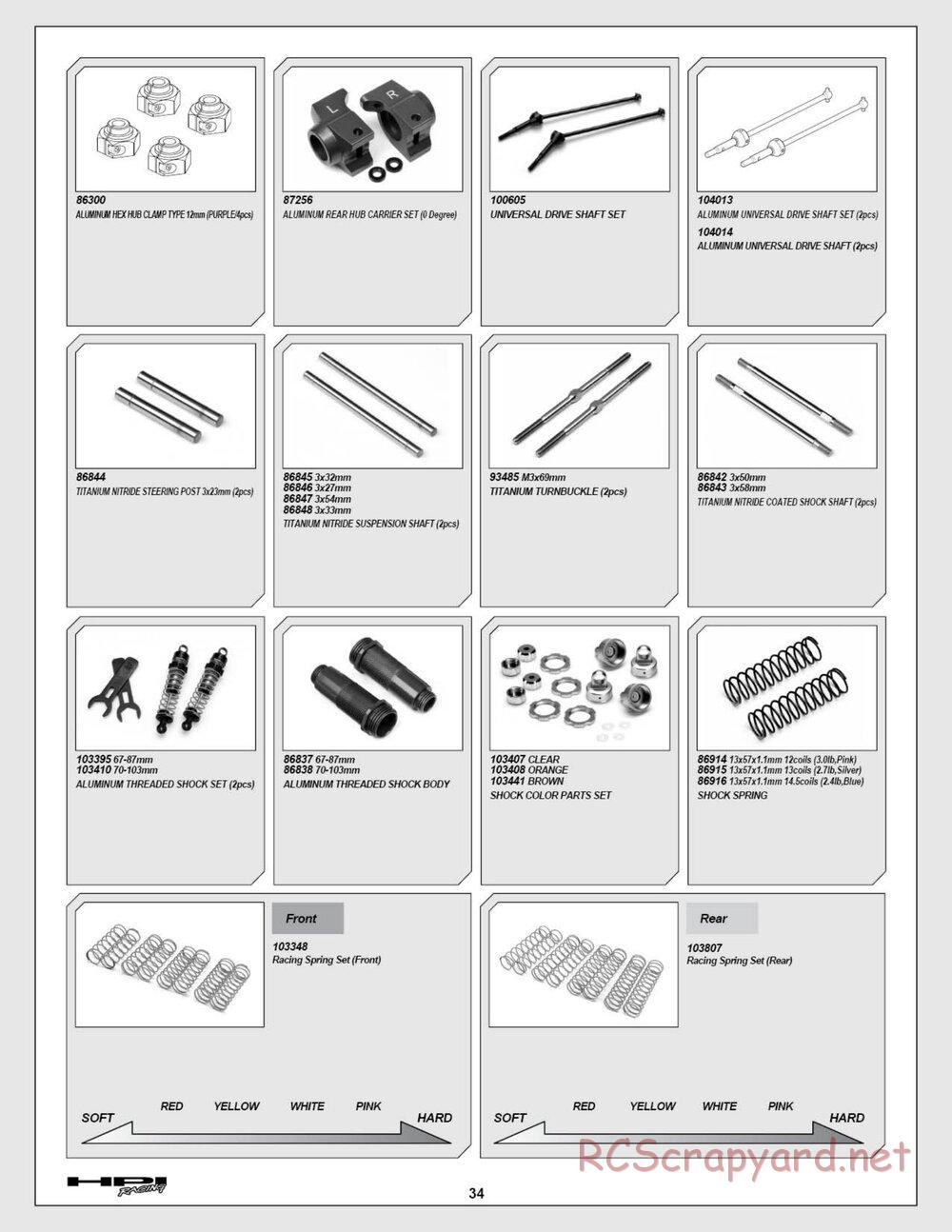 HPI - E-Firestorm 10 HT - Exploded View - Page 34